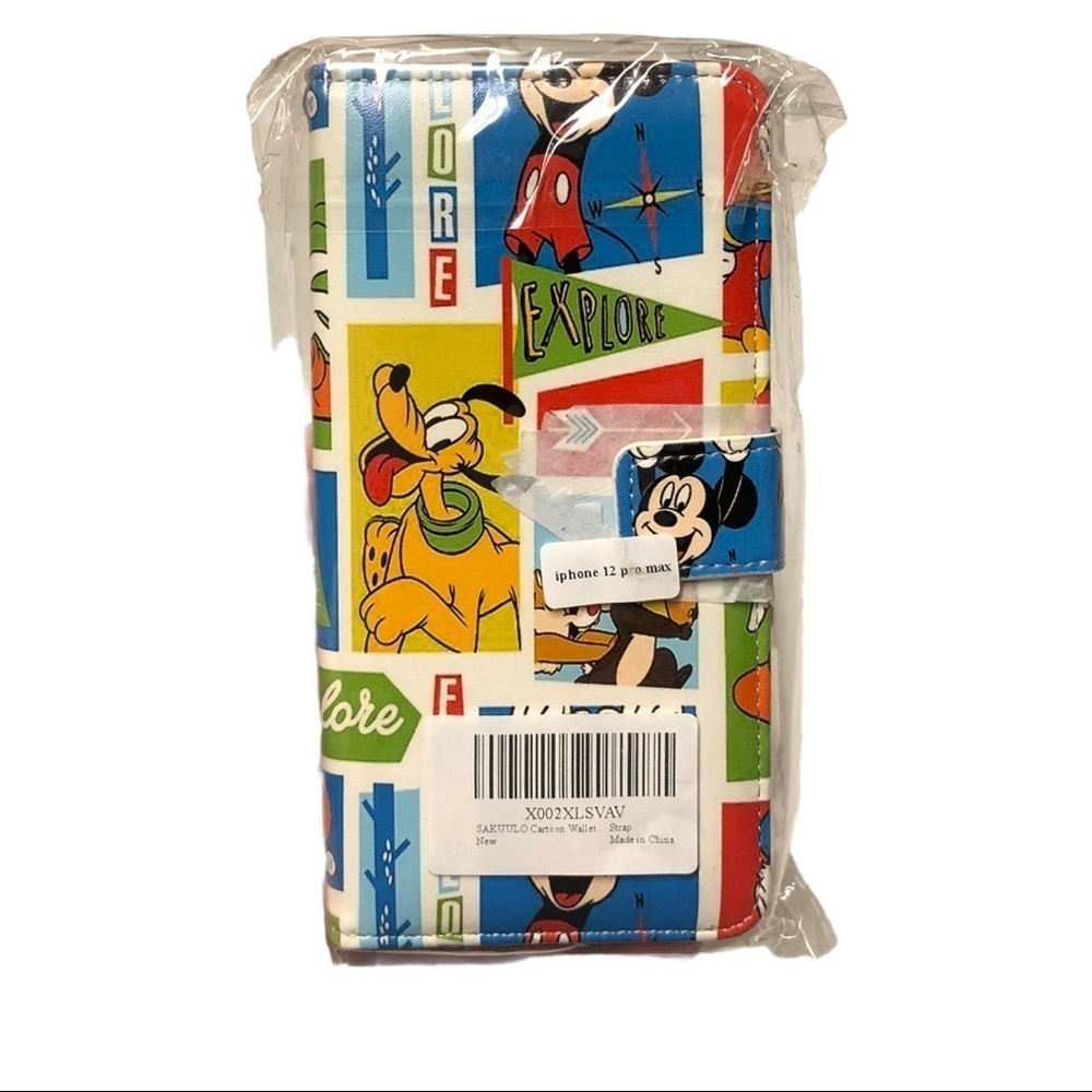 Mickey & Pluto Phone Wallet / Wristlet iPhone 12 Pro Max